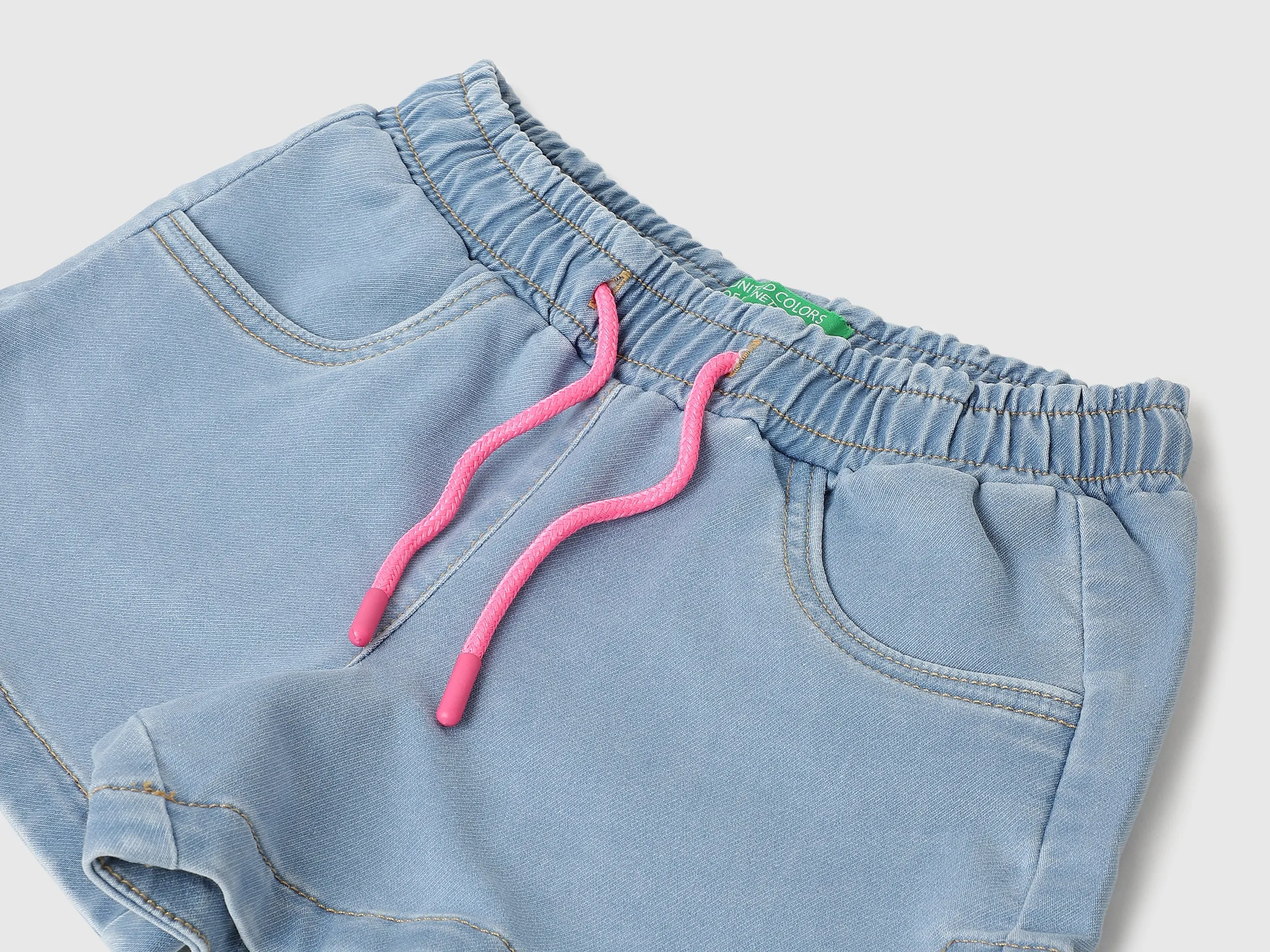 Solid Regular Fit Denim Shorts