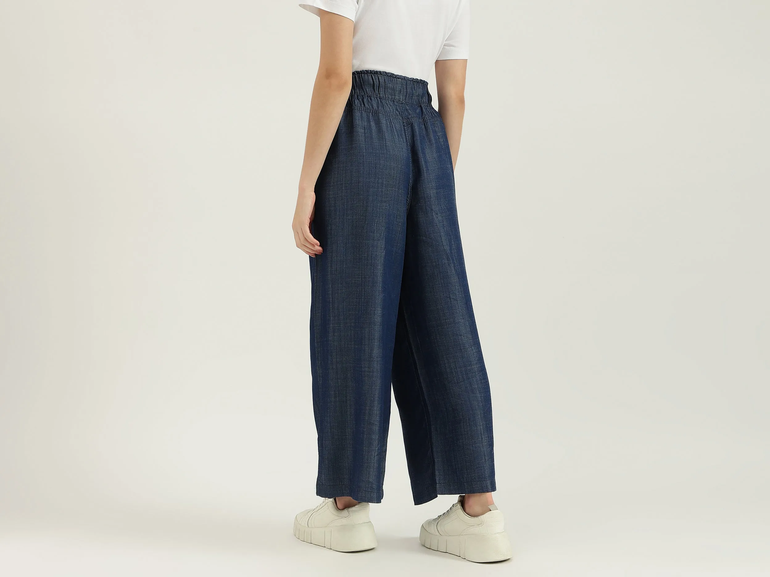 Solid Wide Leg Pants