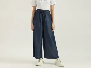Solid Wide Leg Pants