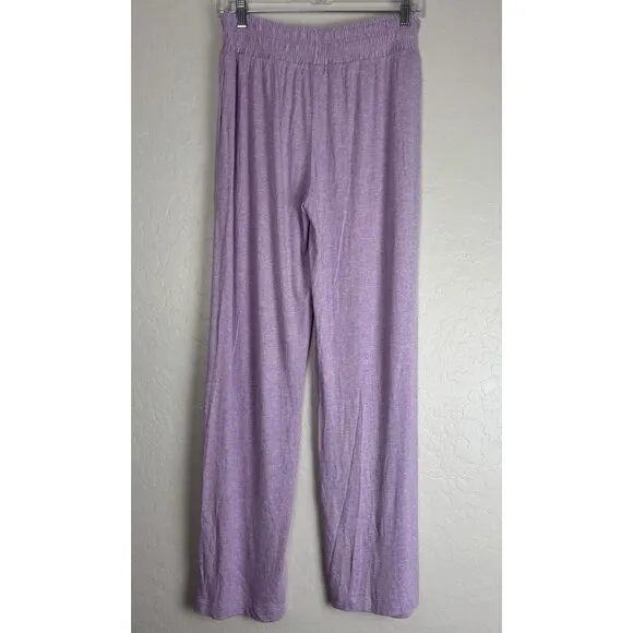 Soma V-Neck Long Sleeve Shirted Cuff Pull On Pajama Lounge Set S Purple 1385