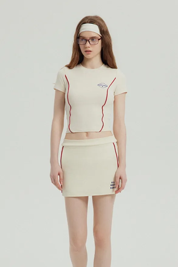 Sporty High Waist T-Shirt / Short Skirt