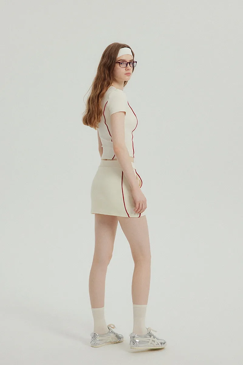 Sporty High Waist T-Shirt / Short Skirt