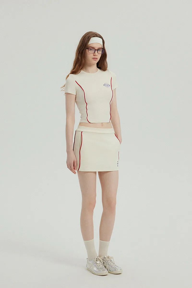 Sporty High Waist T-Shirt / Short Skirt