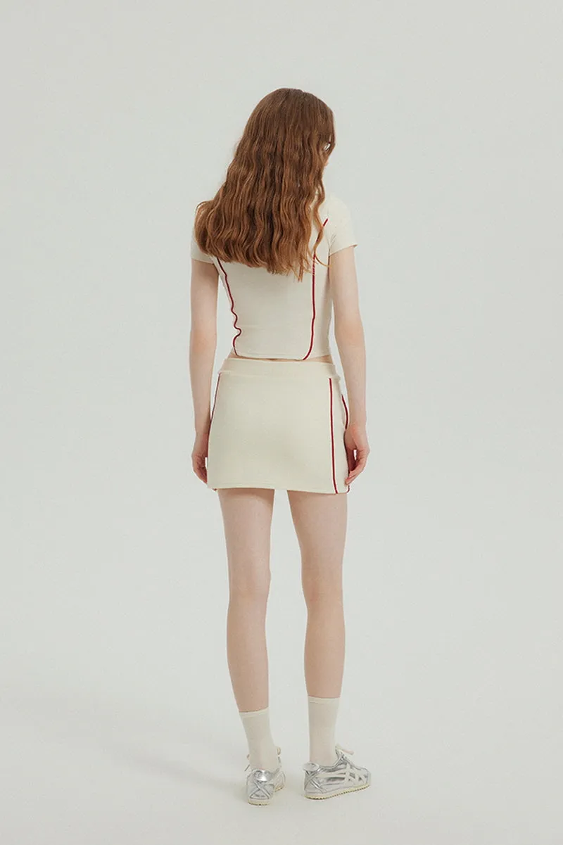 Sporty High Waist T-Shirt / Short Skirt
