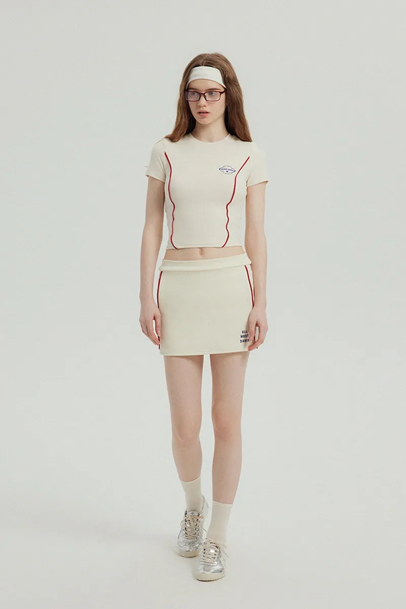 Sporty High Waist T-Shirt / Short Skirt