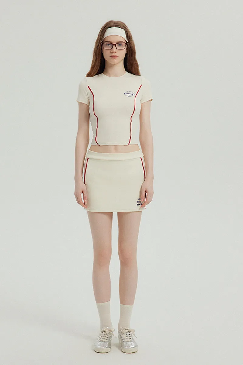 Sporty High Waist T-Shirt / Short Skirt