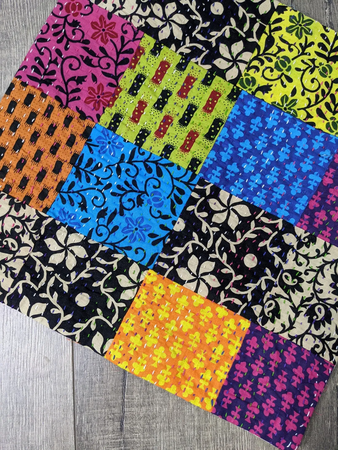 Square Patchwork Cushion Cover