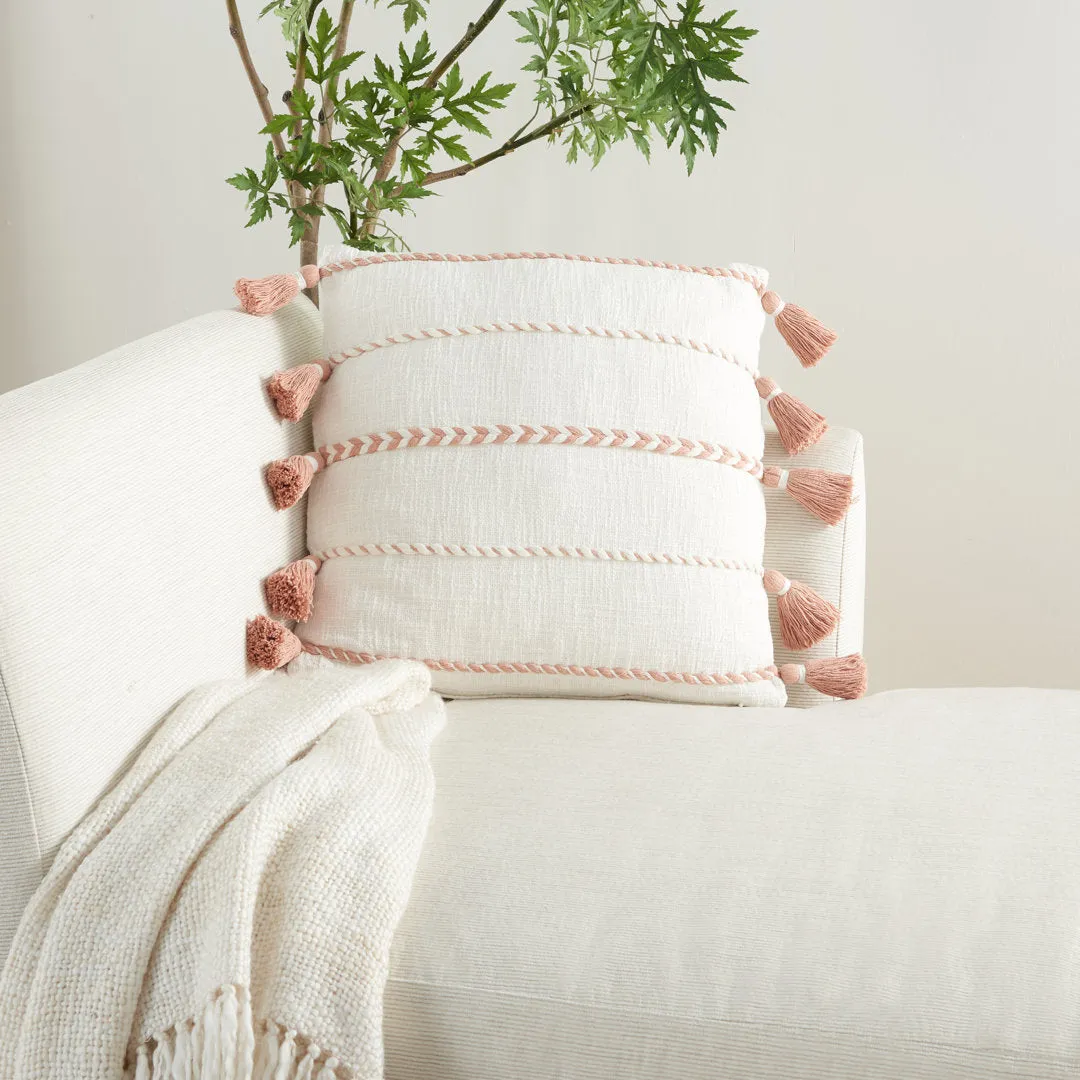 Square Pillow Cover & Insert Mina Victory Color: Blush