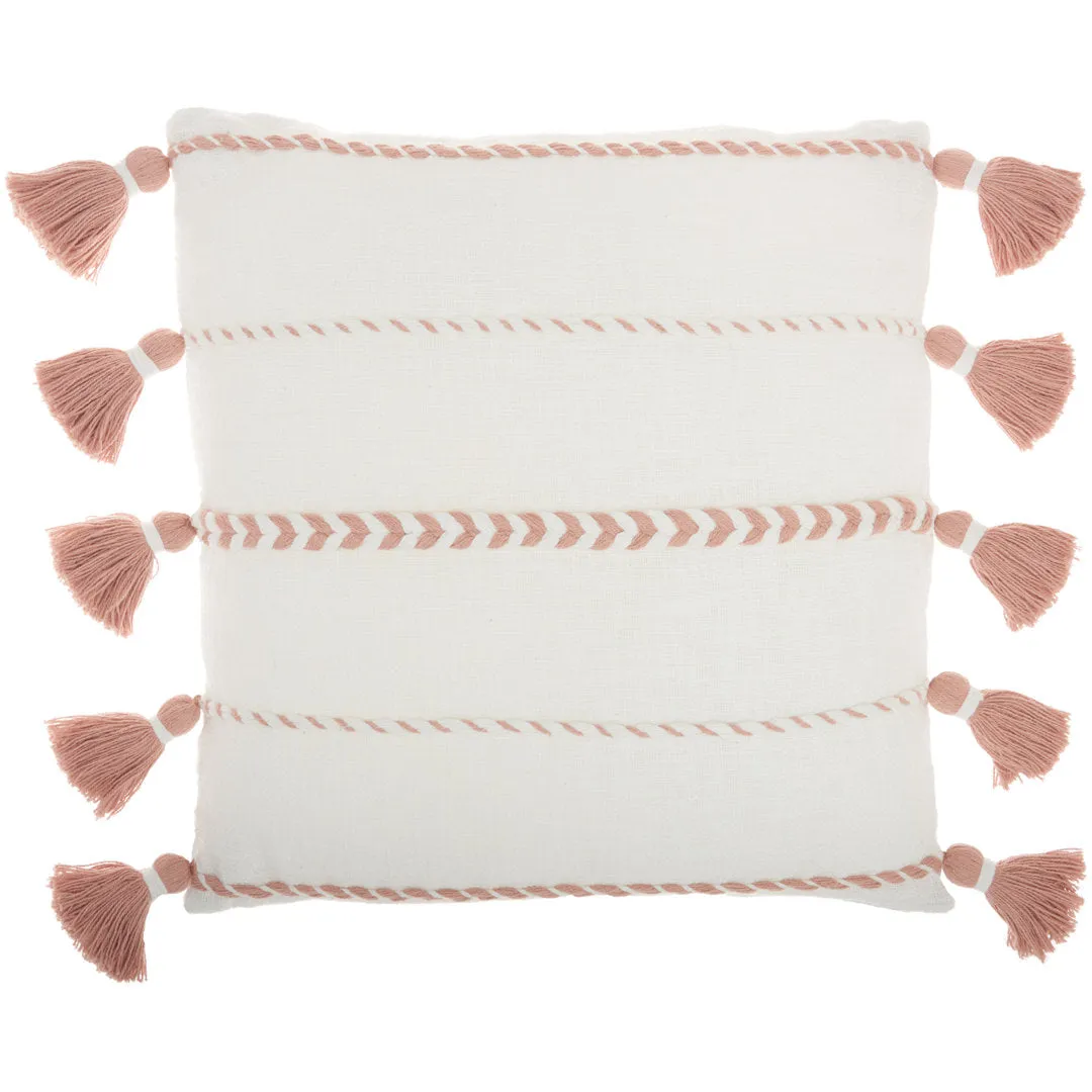 Square Pillow Cover & Insert Mina Victory Color: Blush