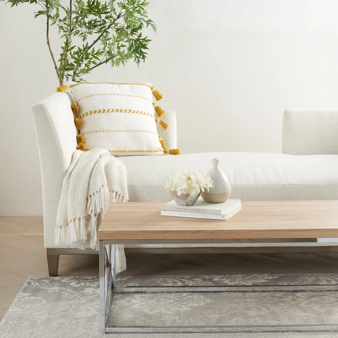 Square Pillow Cover & Insert Mina Victory Color: Mustard
