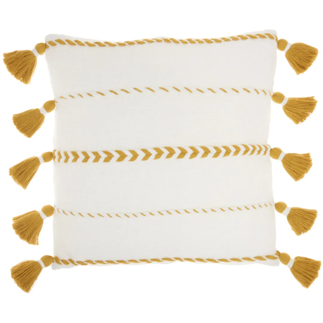 Square Pillow Cover & Insert Mina Victory Color: Mustard
