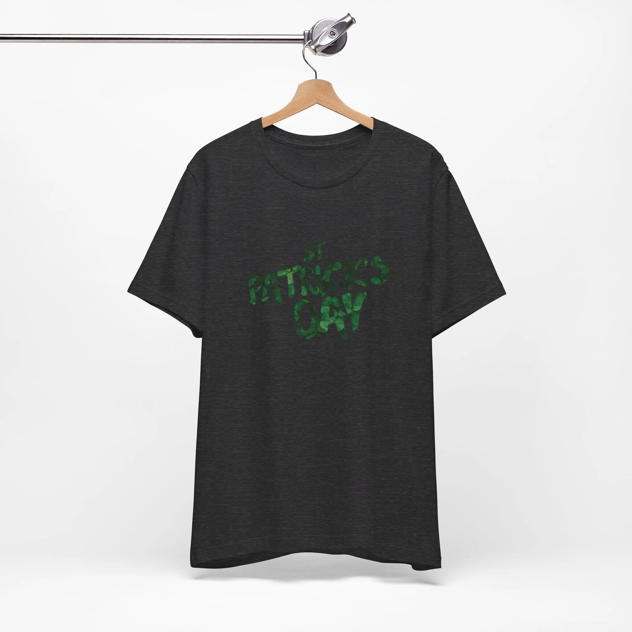 St Patrick's Day Shamrocks Typography Graphic Design Jersey Short Sleeve Tee