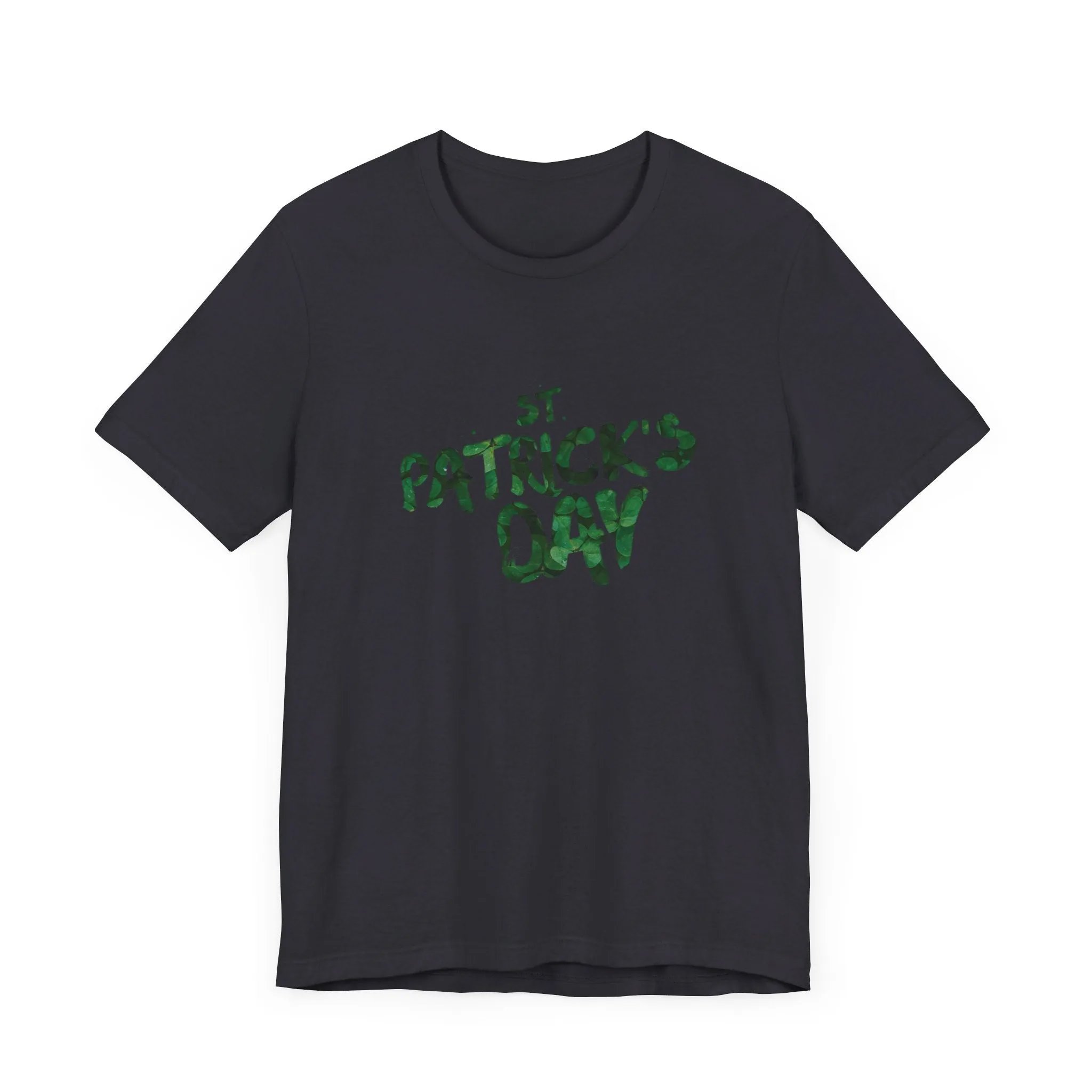 St Patrick's Day Shamrocks Typography Graphic Design Jersey Short Sleeve Tee