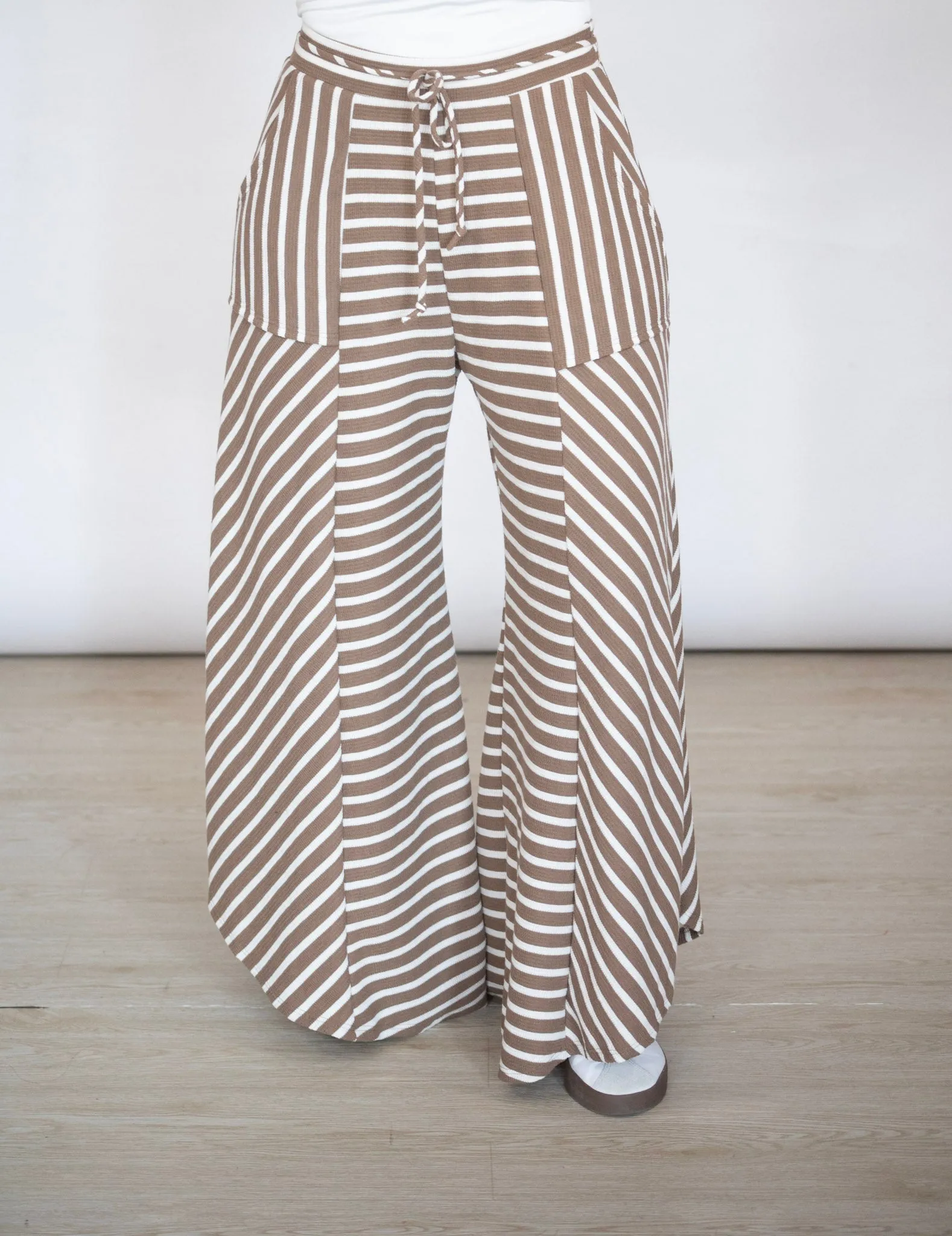 Stay By Your Side Striped Wide Pants