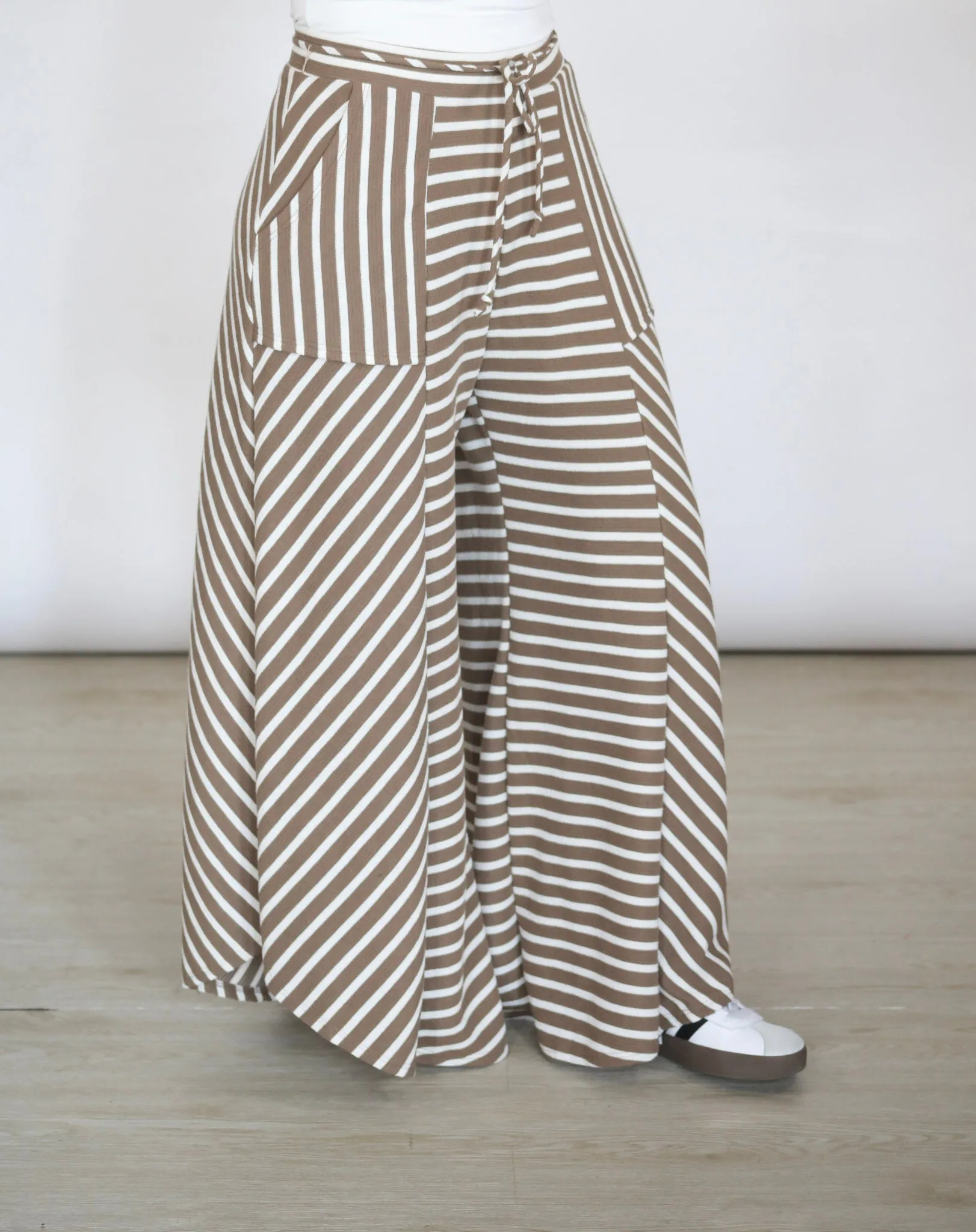 Stay By Your Side Striped Wide Pants