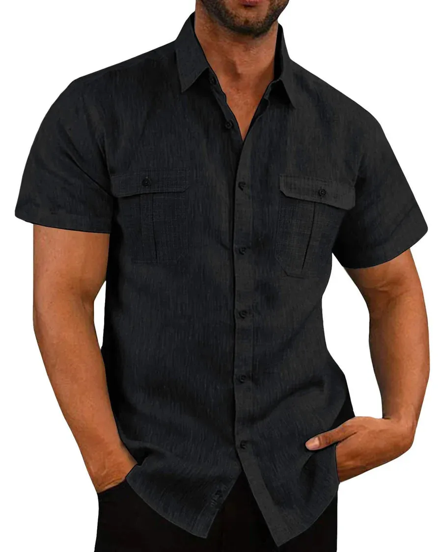 Stretch Short Sleeve Shirt with Pockets (BUY 2 VIP SHIPPING)