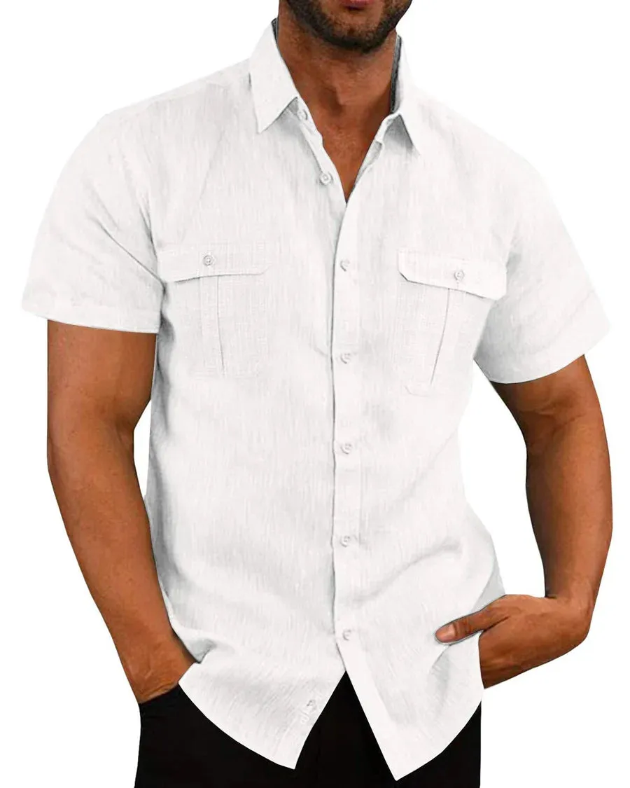Stretch Short Sleeve Shirt with Pockets (BUY 2 VIP SHIPPING)