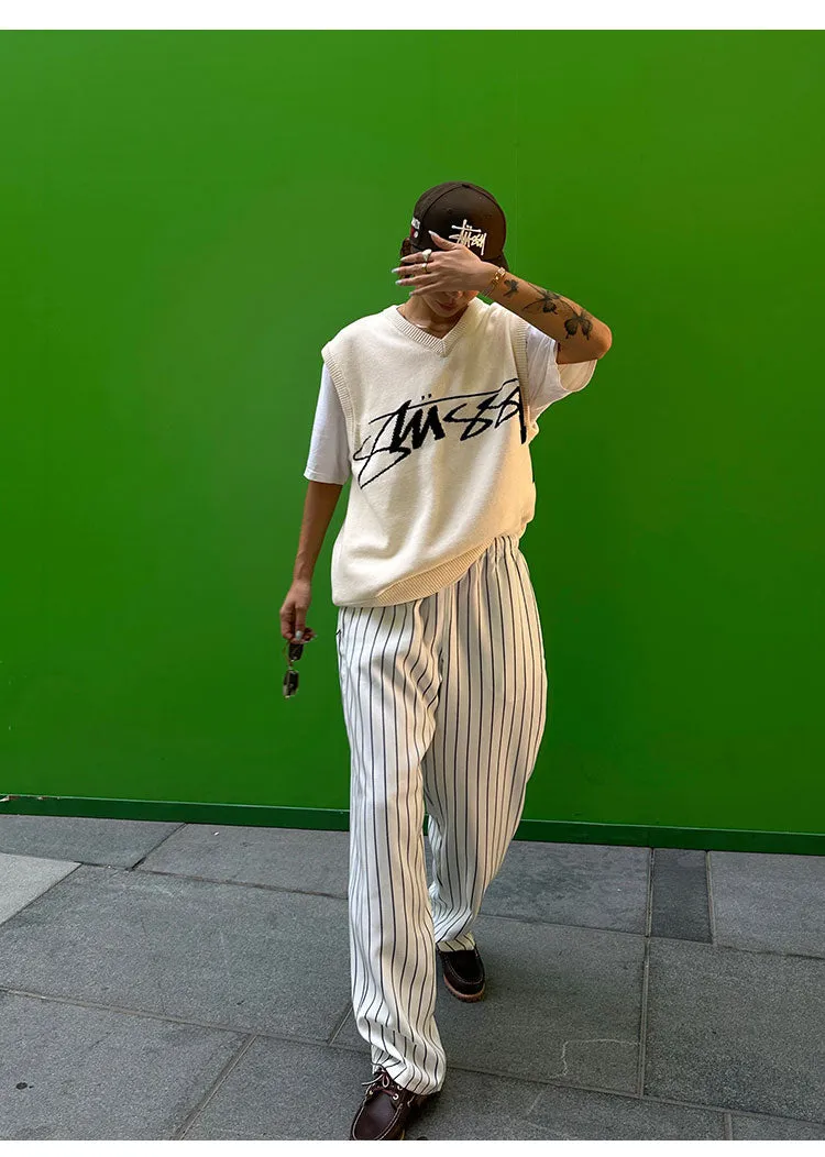 Striped Baseball Slacks