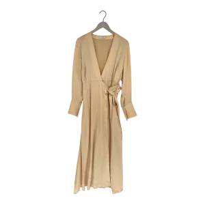 Studio Heijne long wrap dress, gold | woman 42
