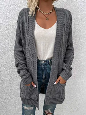 Stunncal Long Knit Twist Cardigan Sweater