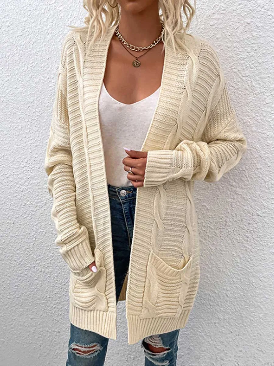 Stunncal Long Knit Twist Cardigan Sweater