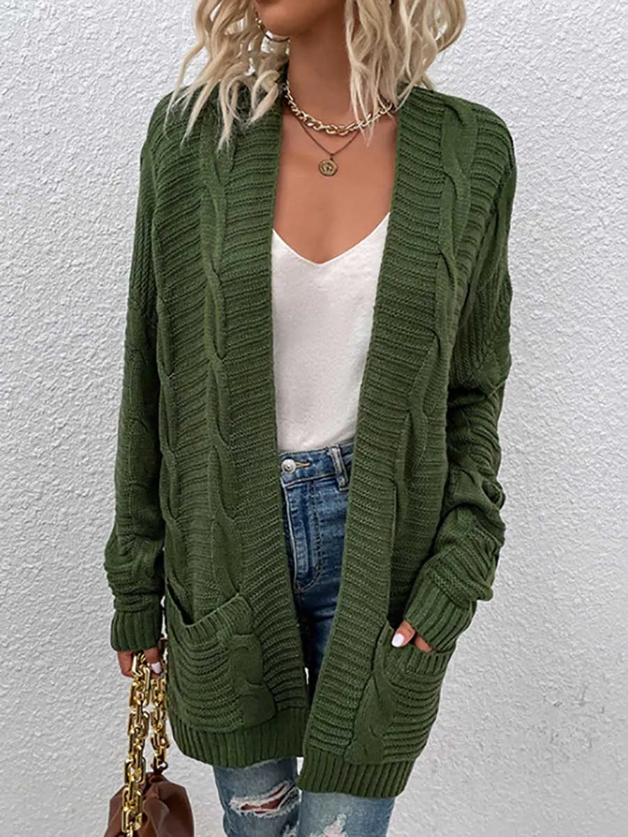 Stunncal Long Knit Twist Cardigan Sweater