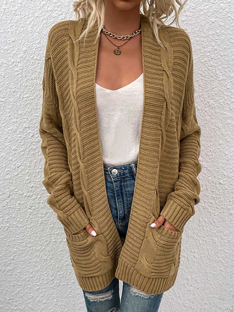 Stunncal Long Knit Twist Cardigan Sweater