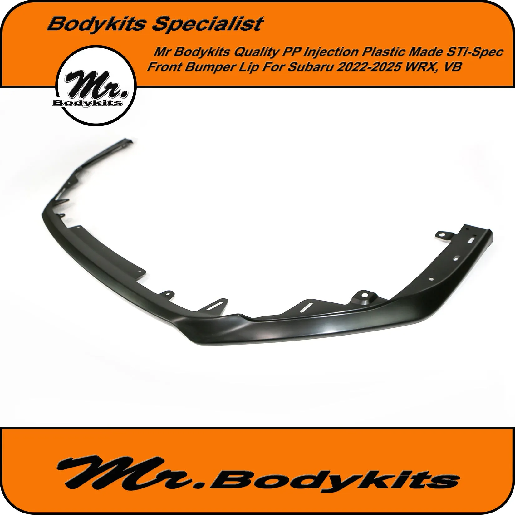 Subaru Impreza WRX 2022-2024 Sedan Front Bumper Lip Splitter, OEM Quality PP Injection Made, VB