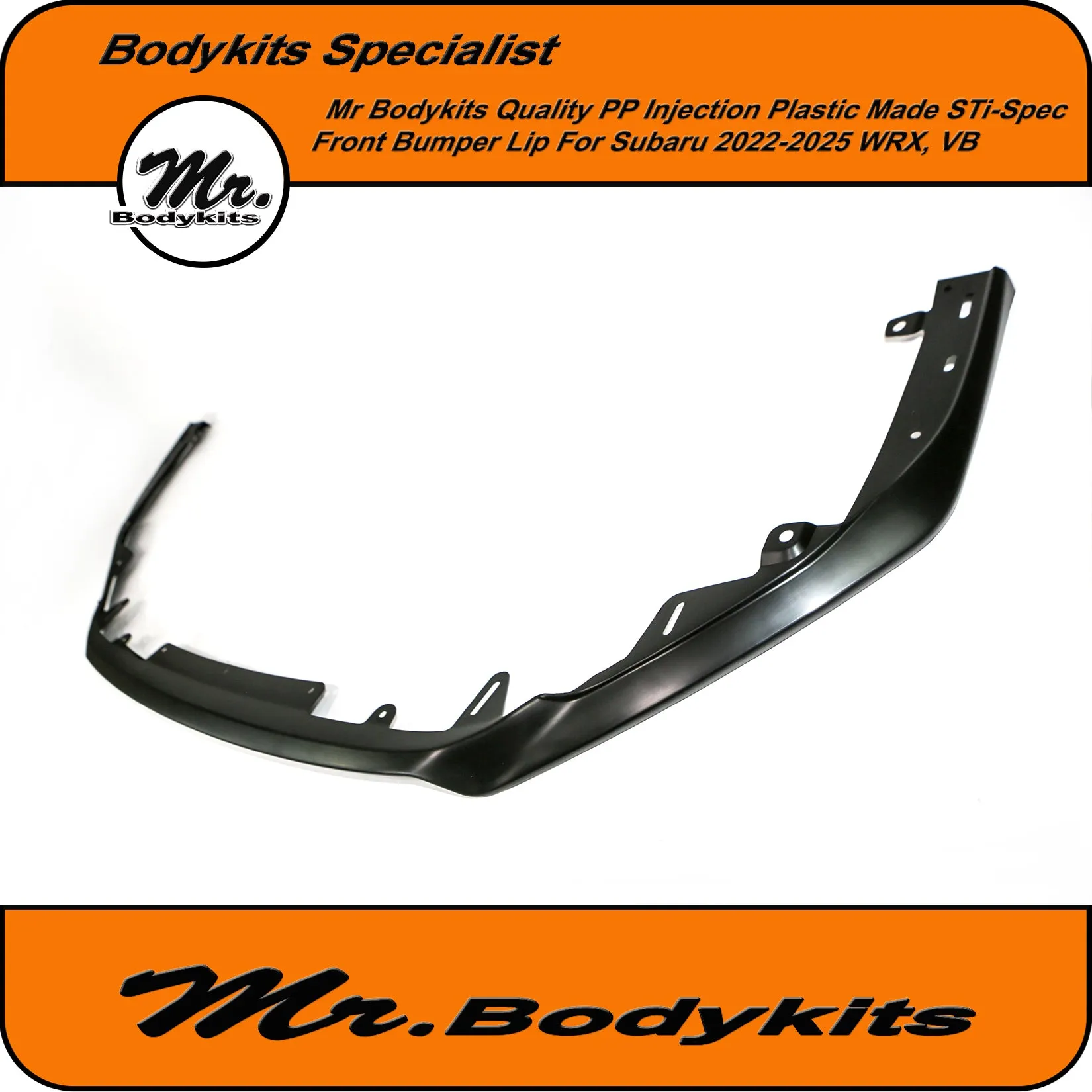 Subaru Impreza WRX 2022-2024 Sedan Front Bumper Lip Splitter, OEM Quality PP Injection Made, VB