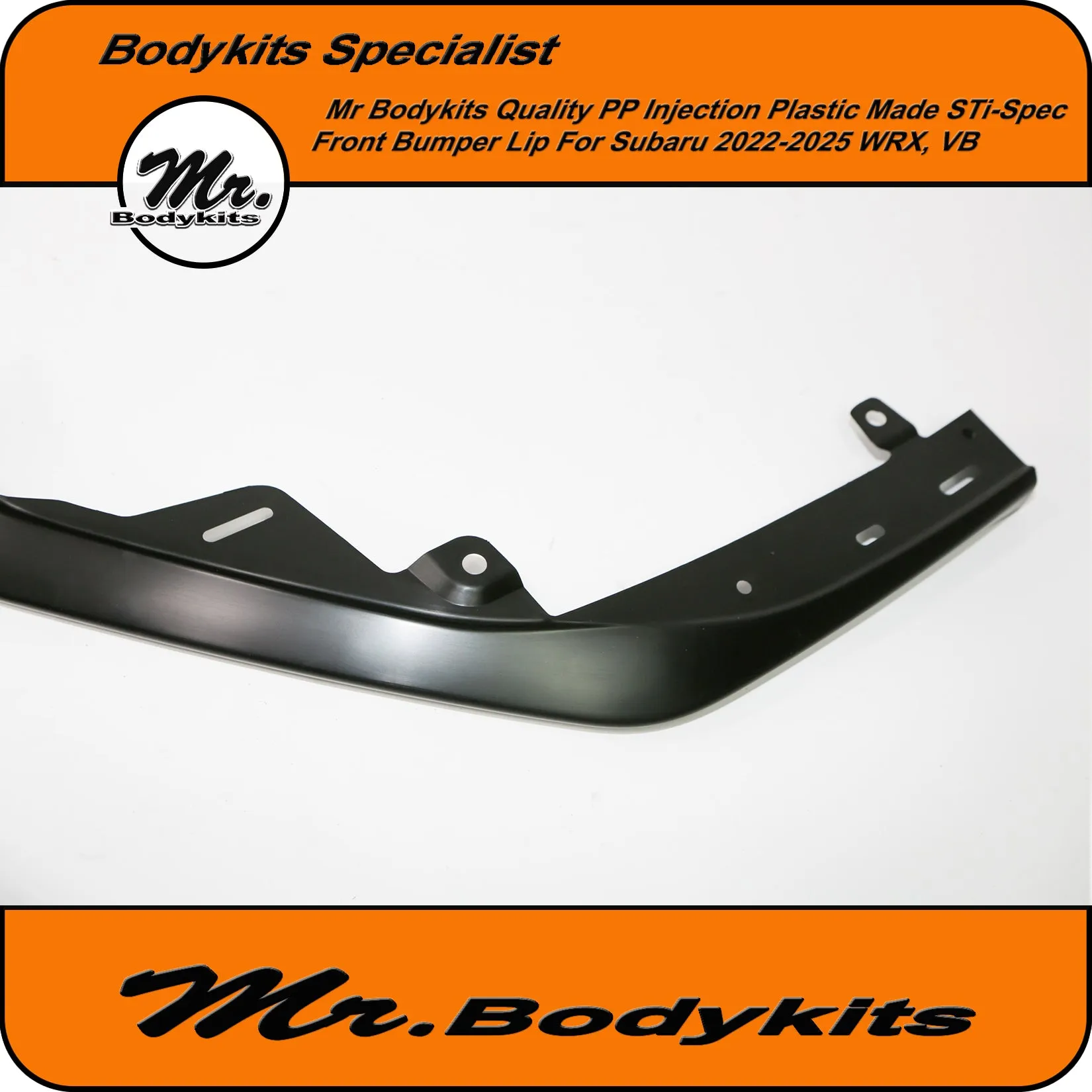 Subaru Impreza WRX 2022-2024 Sedan Front Bumper Lip Splitter, OEM Quality PP Injection Made, VB