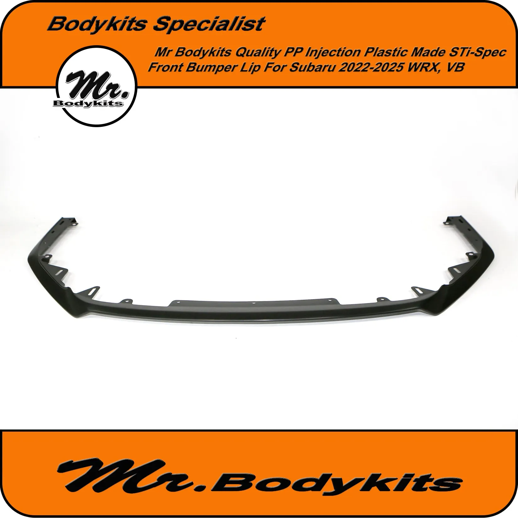 Subaru Impreza WRX 2022-2024 Sedan Front Bumper Lip Splitter, OEM Quality PP Injection Made, VB