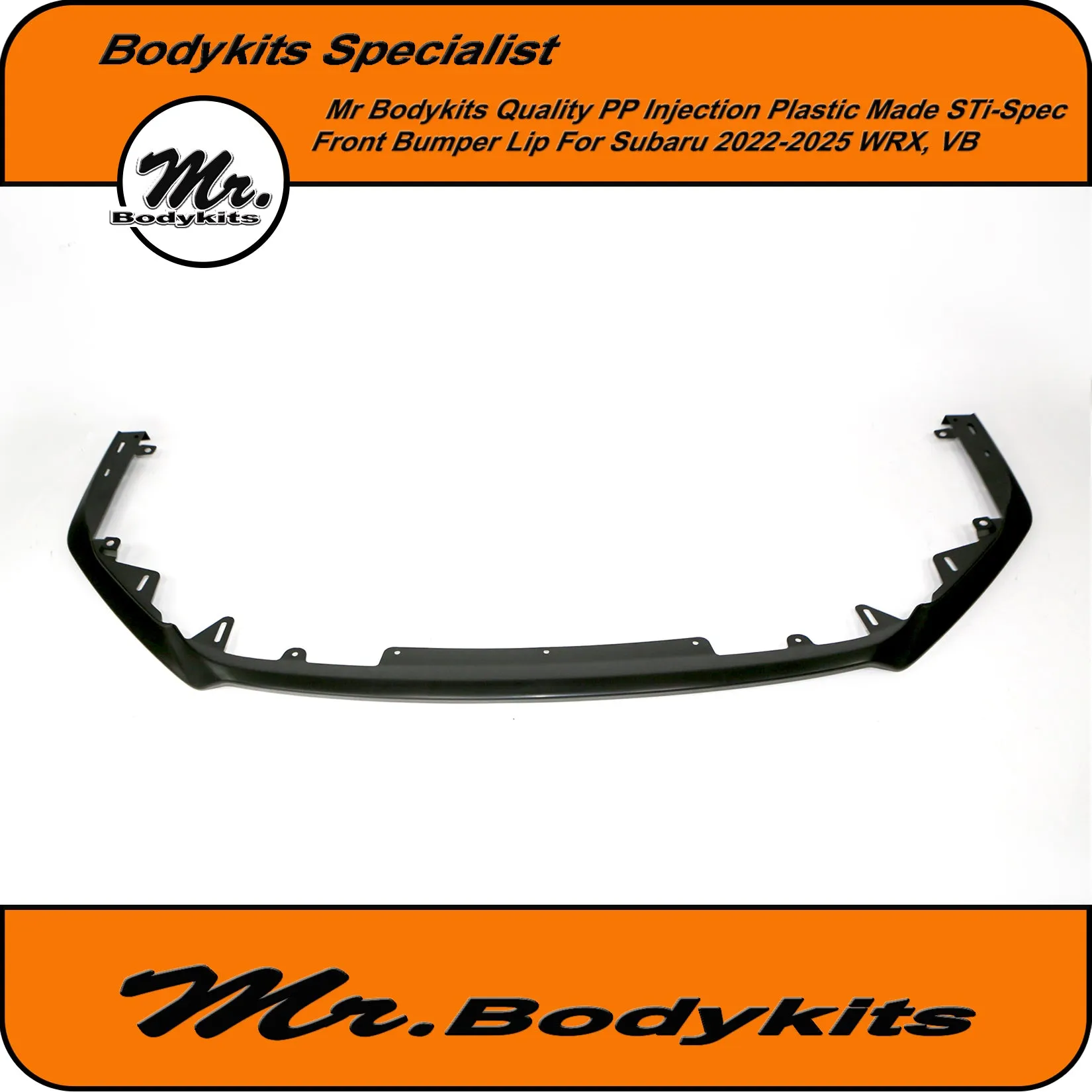 Subaru Impreza WRX 2022-2024 Sedan Front Bumper Lip Splitter, OEM Quality PP Injection Made, VB