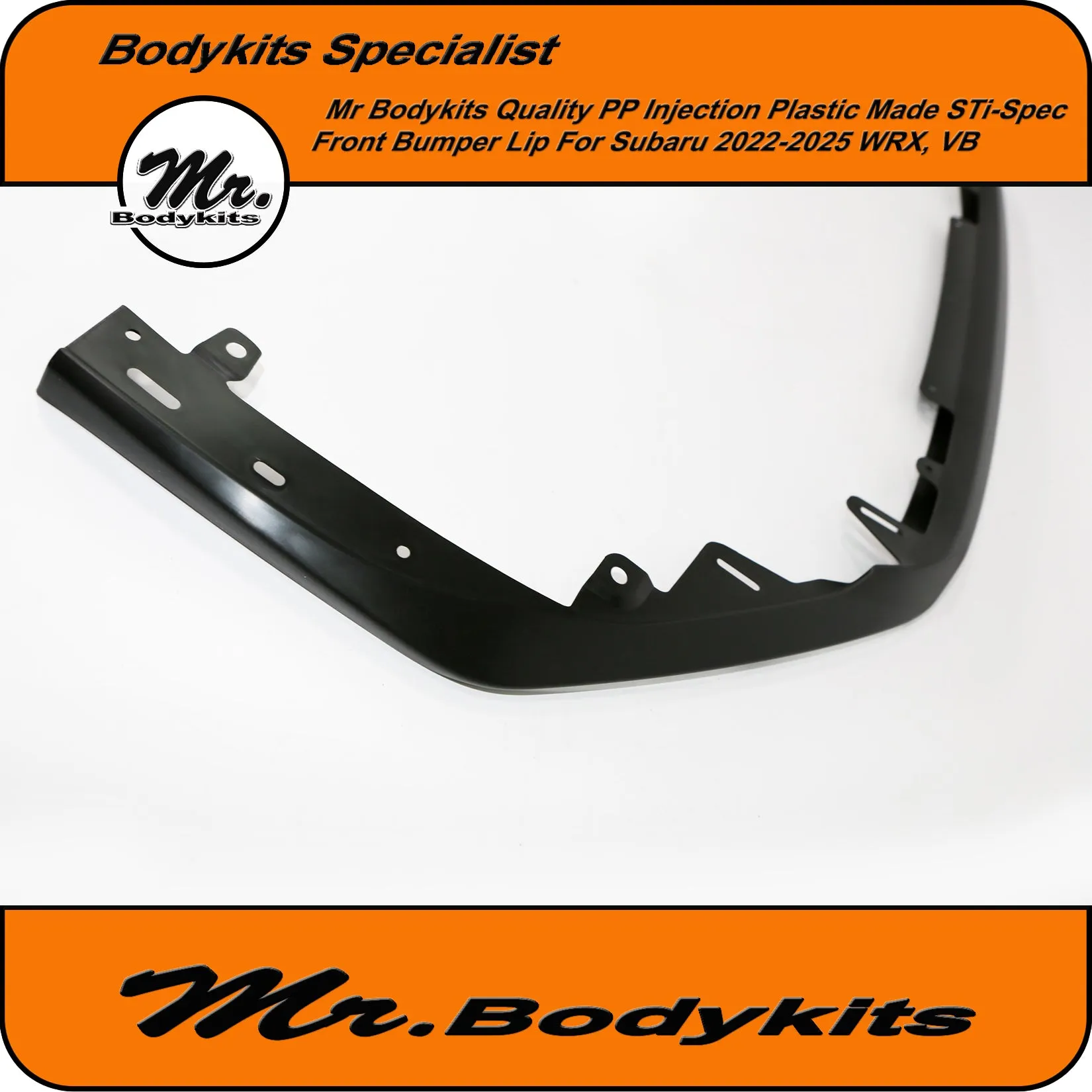 Subaru Impreza WRX 2022-2024 Sedan Front Bumper Lip Splitter, OEM Quality PP Injection Made, VB
