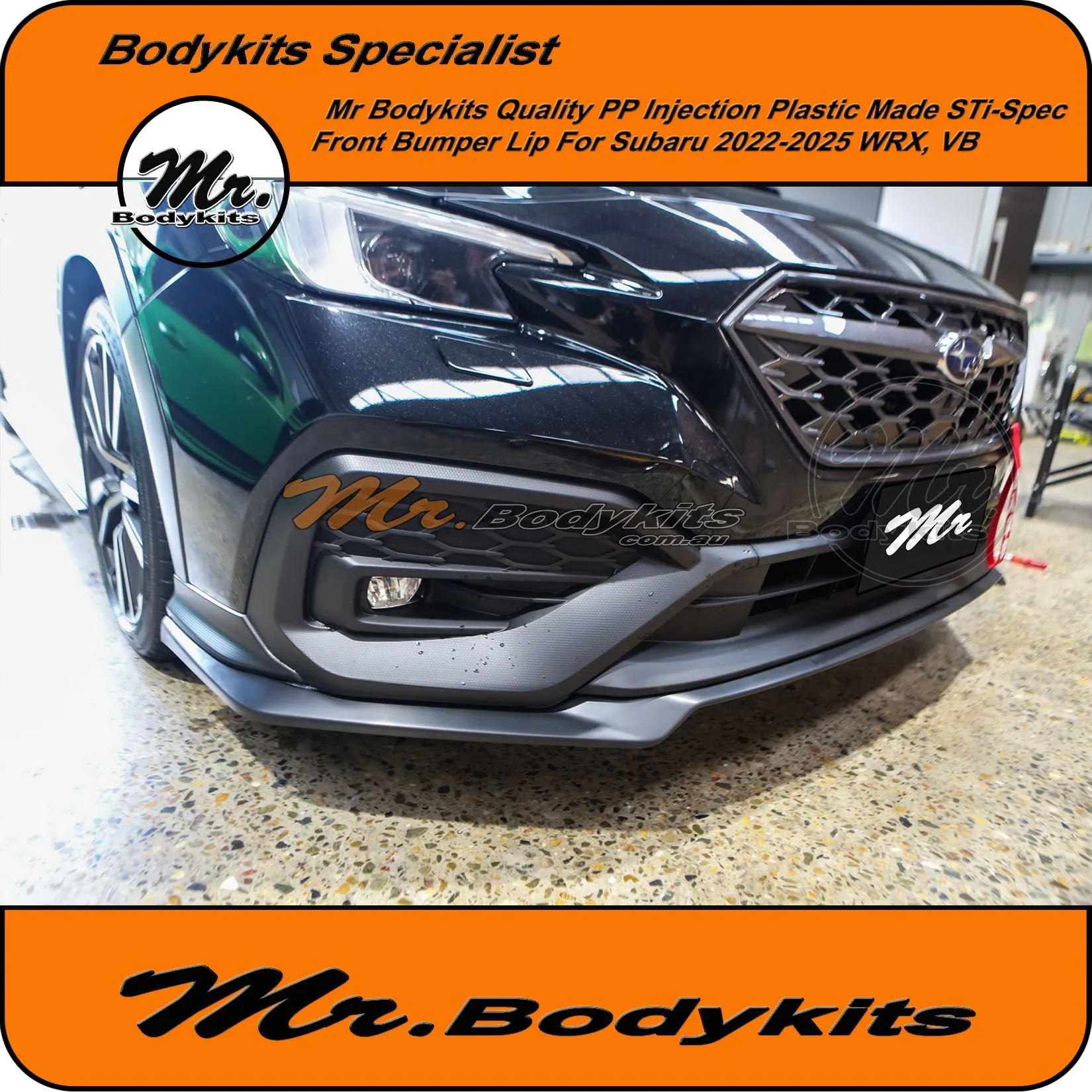 Subaru Impreza WRX 2022-2024 Sedan Front Bumper Lip Splitter, OEM Quality PP Injection Made, VB