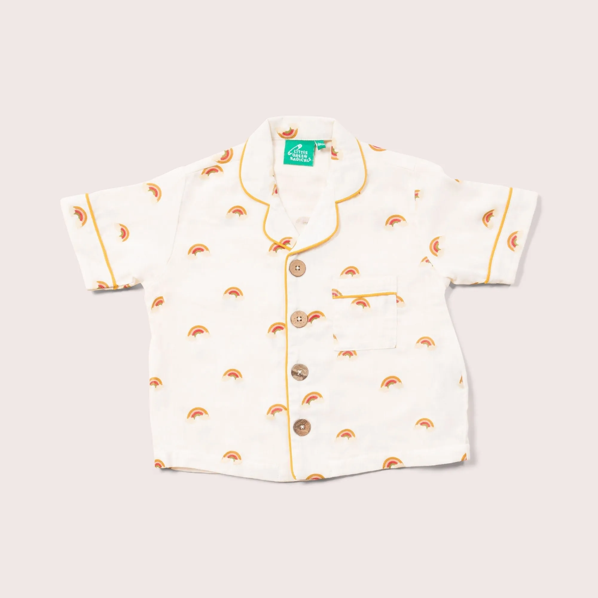 Summer Rainbows Button Through Pyjama Short Set