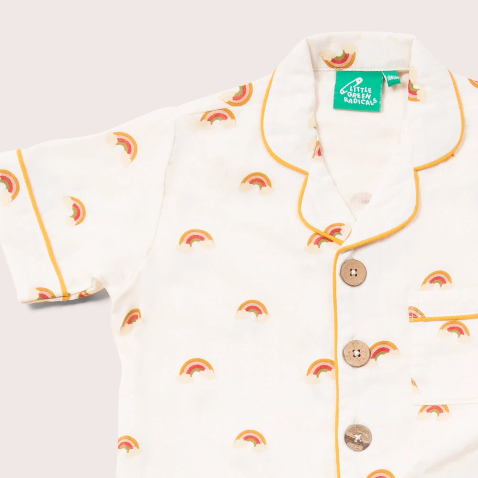 Summer Rainbows Button Through Pyjama Short Set