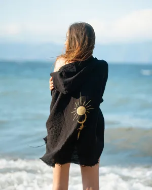 Sun and Moon Hooded Kimono Duster