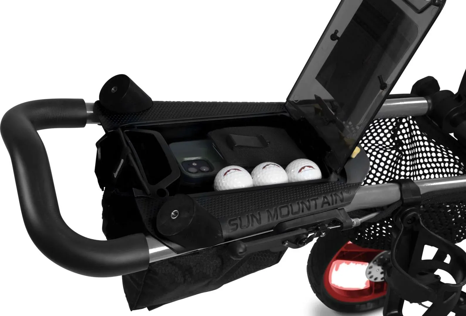 Sun Mountain PX4 Golf Push Cart Magnetic Gray-Red