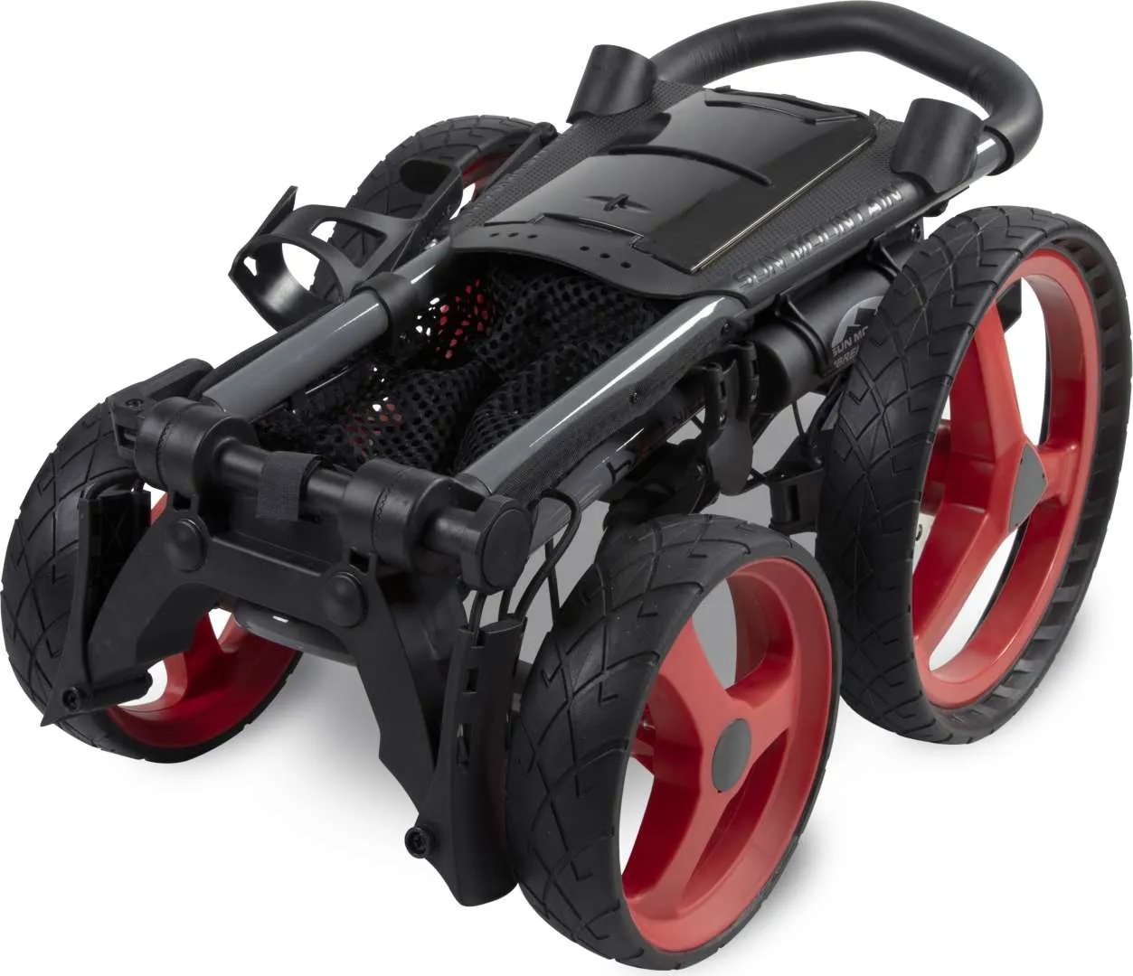 Sun Mountain PX4 Golf Push Cart Magnetic Gray-Red