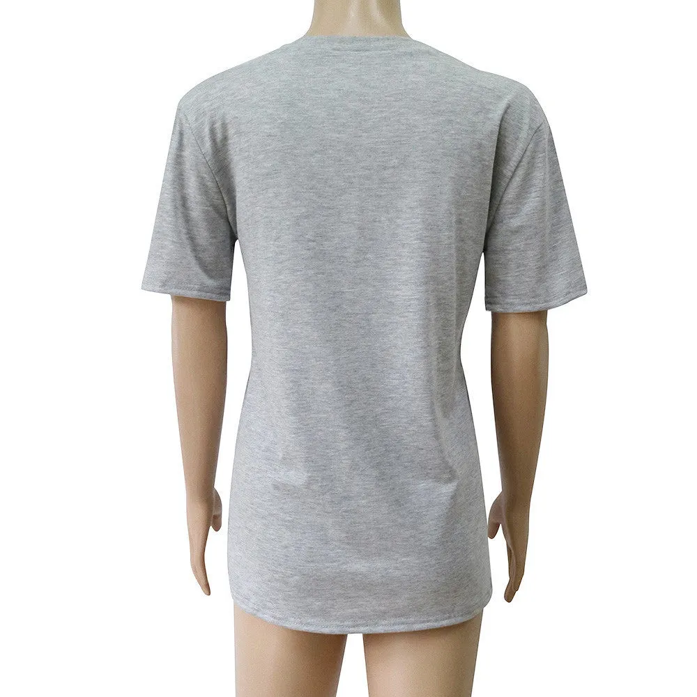 T Shirt Fashion coffee before talkie Printing Loose Tops