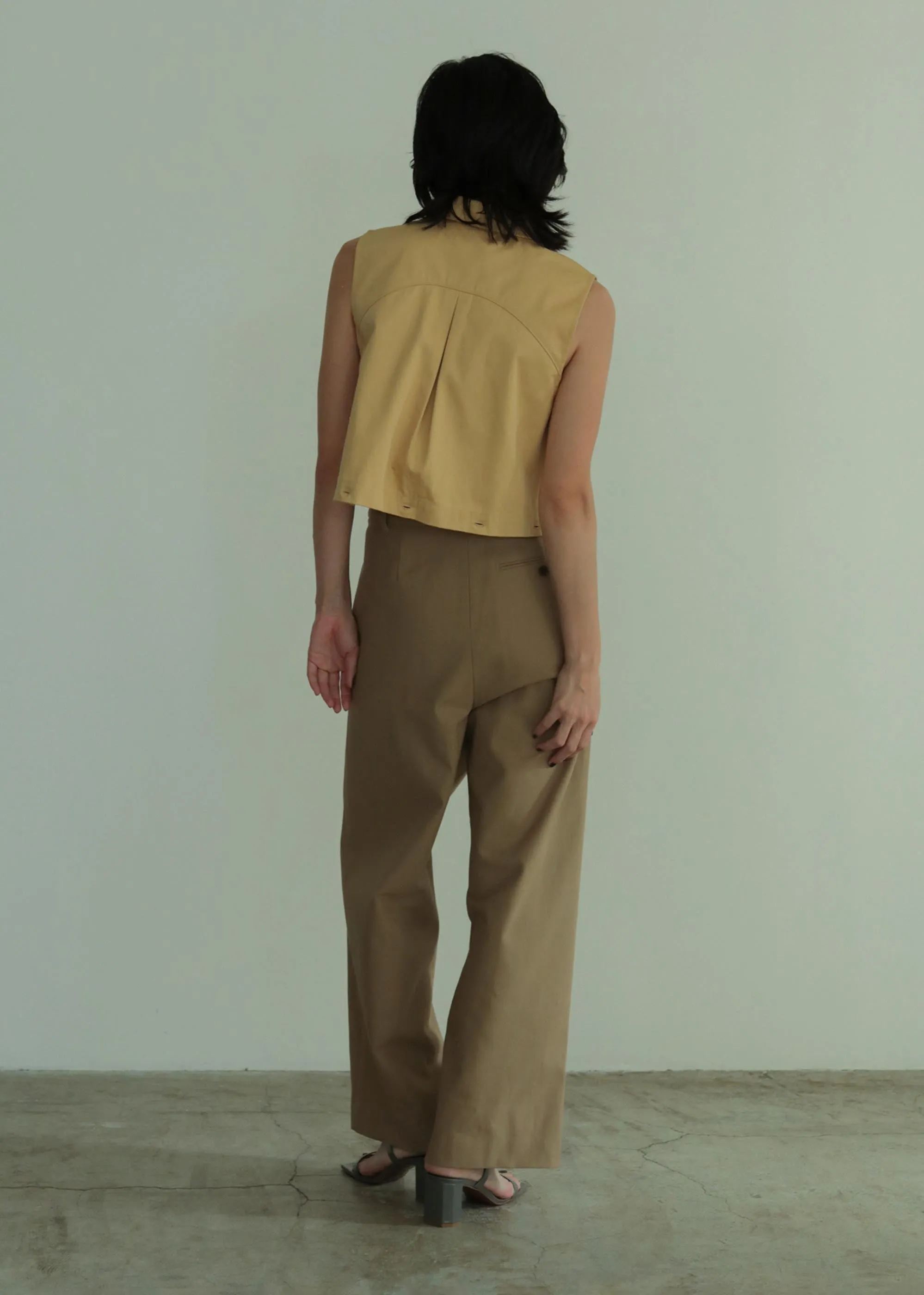 Tan Fold-over Trouser