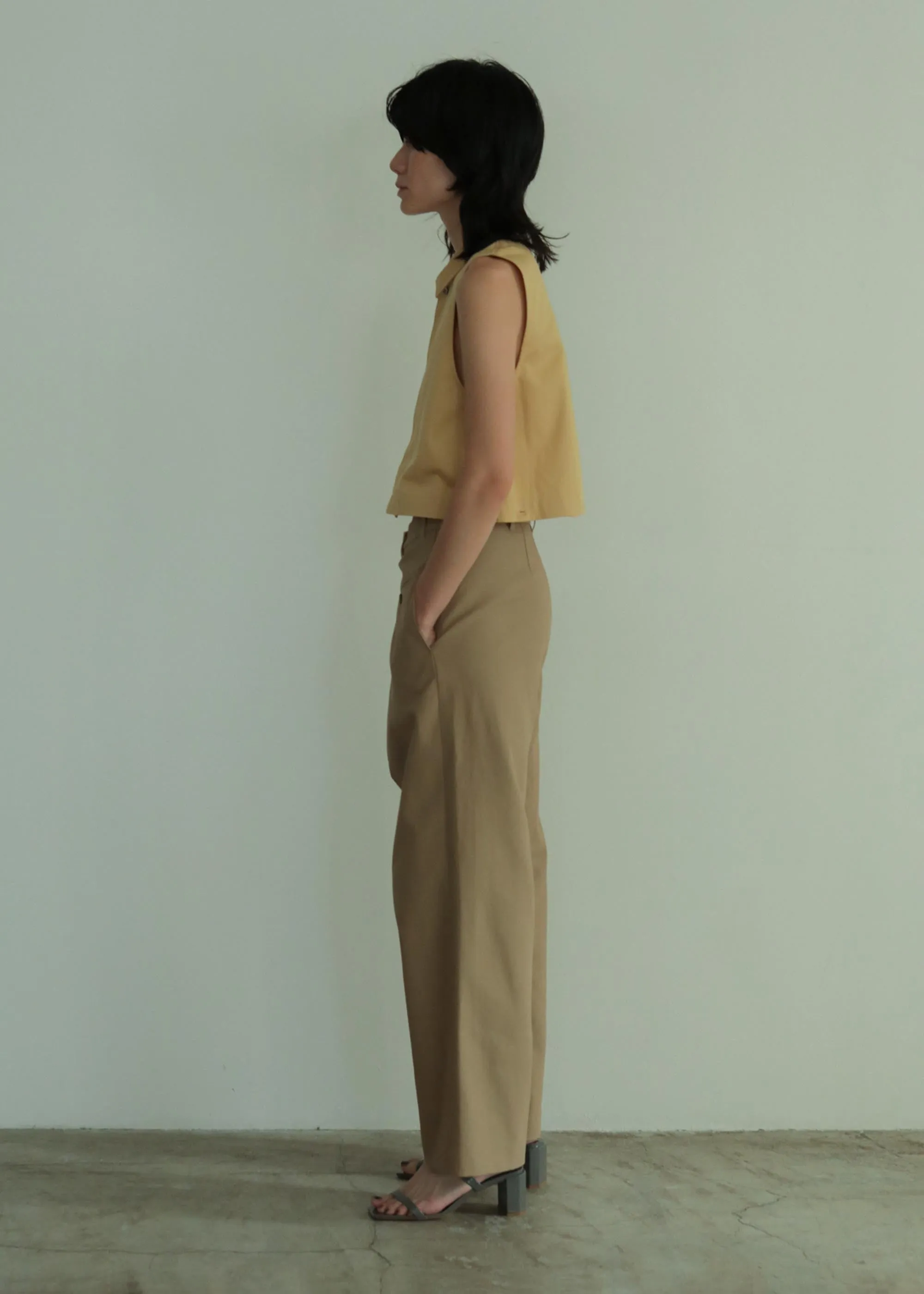 Tan Fold-over Trouser