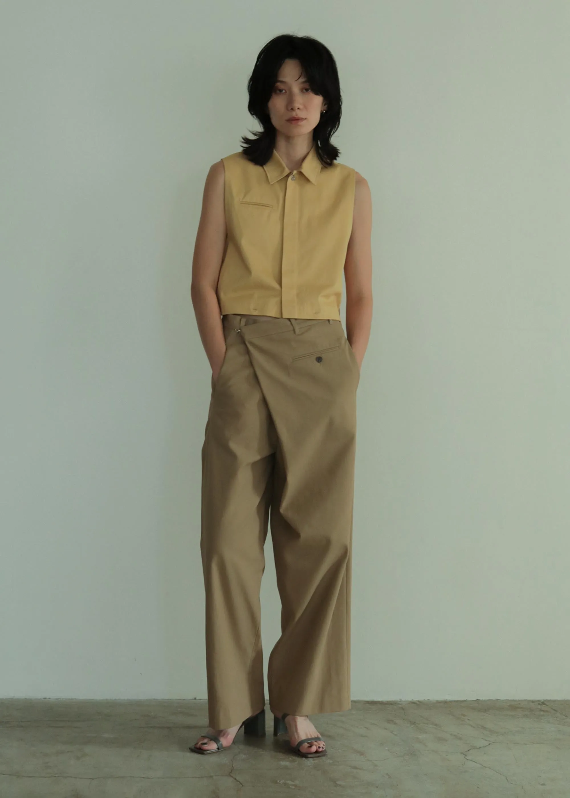 Tan Fold-over Trouser