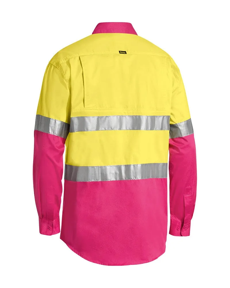 Taped Hi Vis Cool Lightweight LS Shirt * - Yellow/Pink