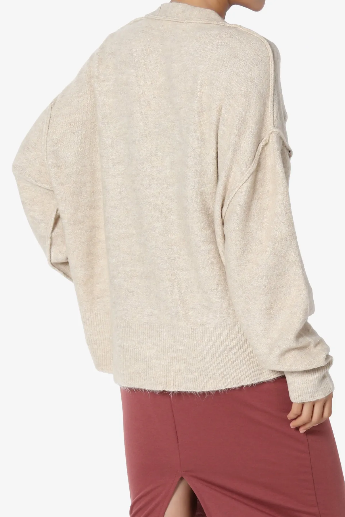 Taryn Loose Melange Knit Crop Cardigan