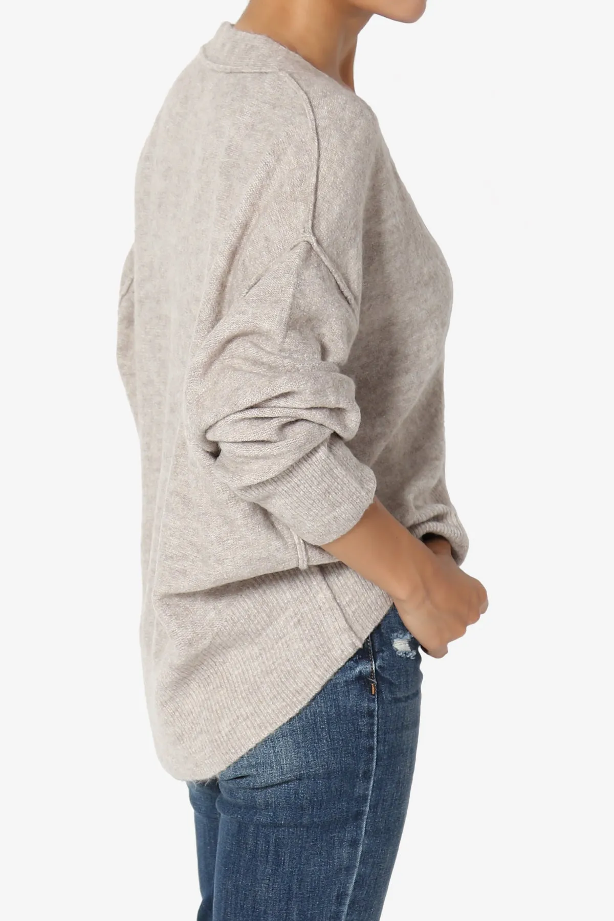 Taryn Loose Melange Knit Crop Cardigan
