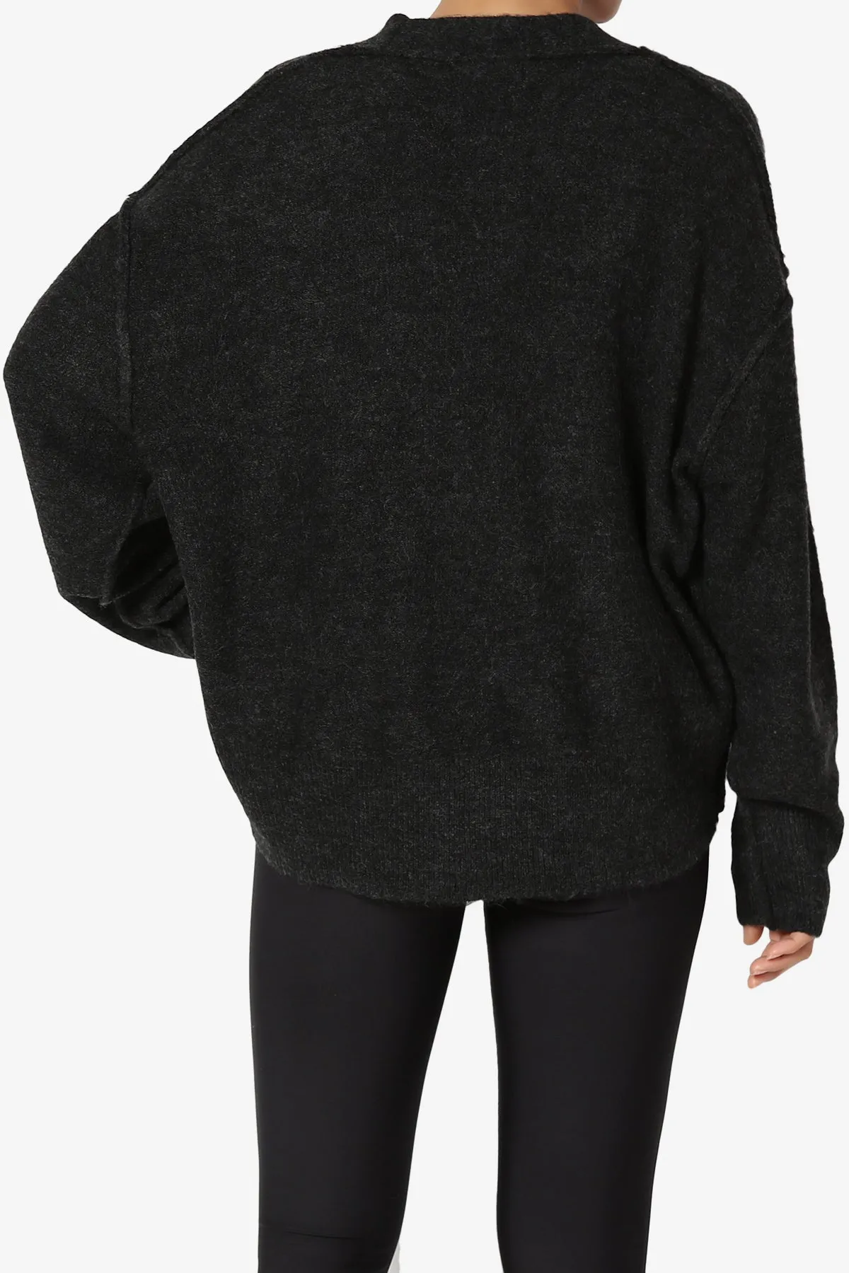 Taryn Loose Melange Knit Crop Cardigan