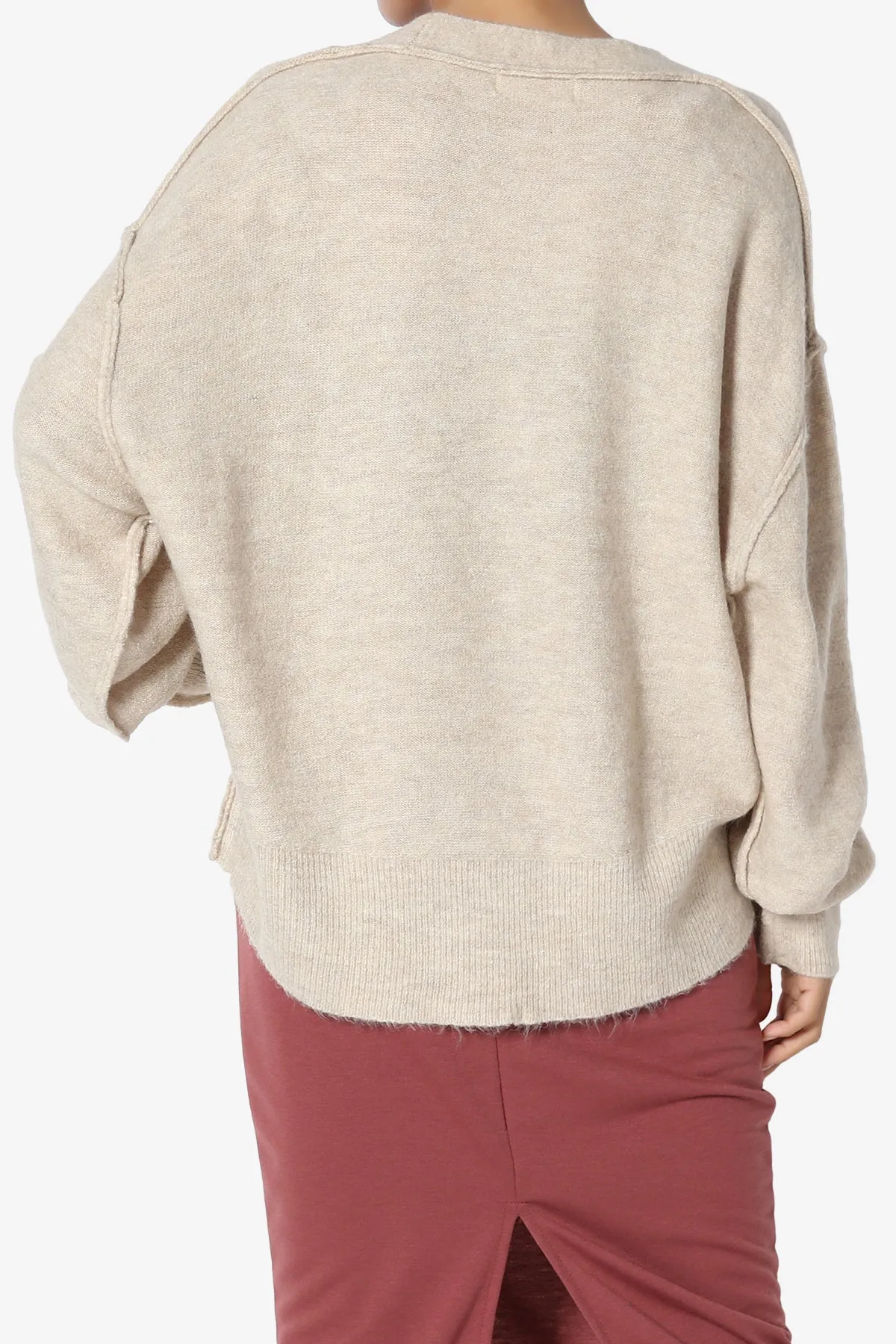 Taryn Loose Melange Knit Crop Cardigan