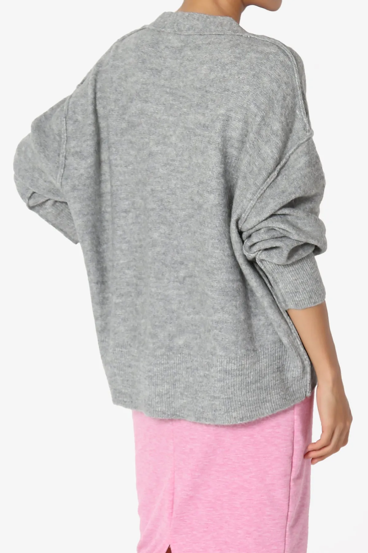 Taryn Loose Melange Knit Crop Cardigan