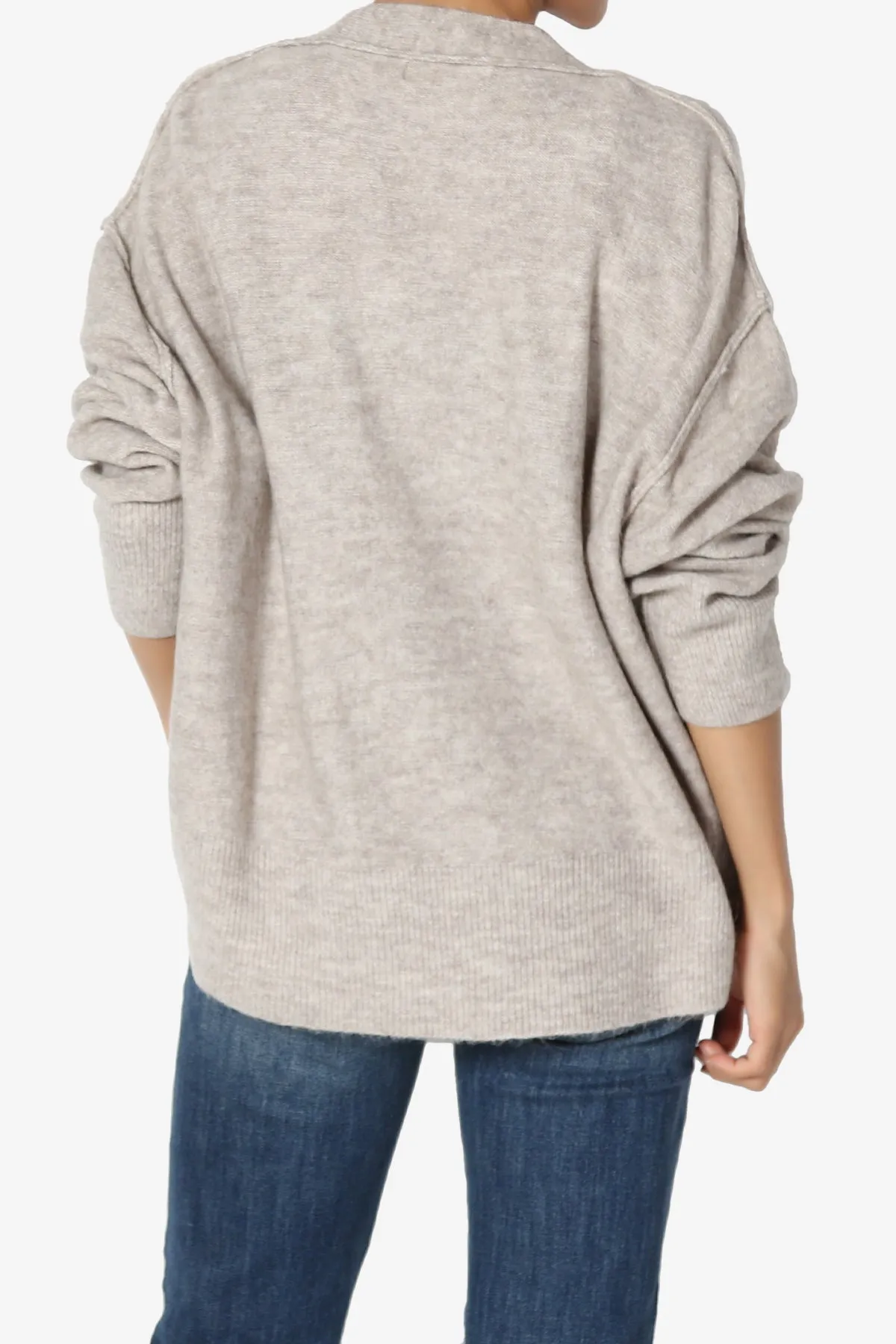 Taryn Loose Melange Knit Crop Cardigan